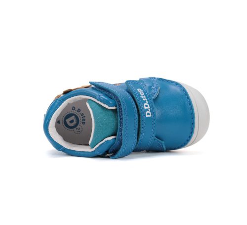 21-es D.D.Step Kisfiú zárt cipő, róka mintával, kék 