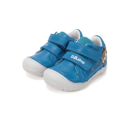21-es D.D.Step Kisfiú zárt cipő, róka mintával, kék 