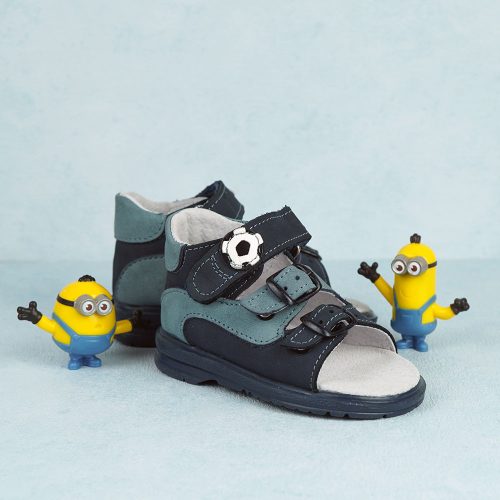 Maus Sz4f szupinált szandál - kék, focilabdás