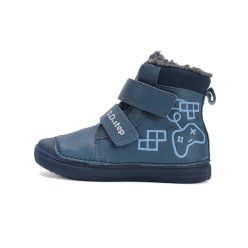   25-ös D.D.Step Kisfiú Bélelt bokacipő, gamer mintás, fluoreszkáló talppal, kék