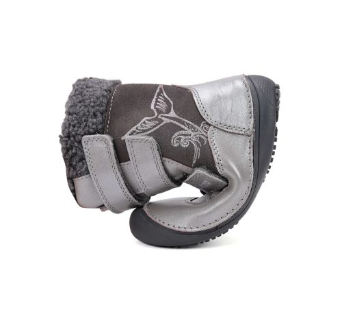 26-os D.D.Step Kislány Barefoot Bélelt csizma, szürke