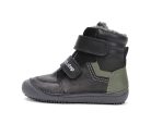 29-es D.D.Step Kisfiú Barefoot Bélelt bokacipő, fekete-zöld