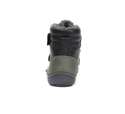 29-es D.D.Step Kisfiú Barefoot Bélelt bokacipő, fekete-zöld