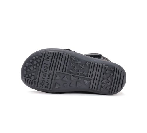 29-es D.D.Step Kisfiú Barefoot Bélelt bokacipő, fekete-zöld