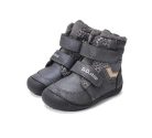 29-es D.D.Step Kislány Barefoot Bélelt bokacipő, fekete-szürke