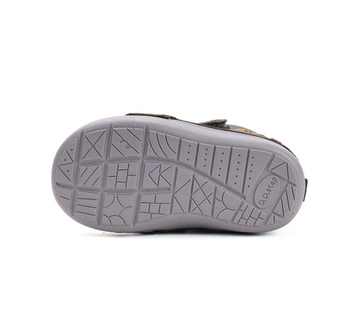 21-es D.D.Step Kisfiú Első lépés Bélelt bokacipő, dinós, khaki