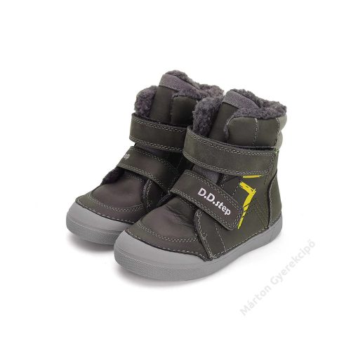 34-es D.D.Step Kisfiú bélelt bokacipő, sötét szürke