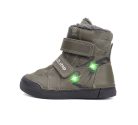 30-as D.D.Step Kisfiú Világító Bélelt bokacipő, űrmintás, szürke