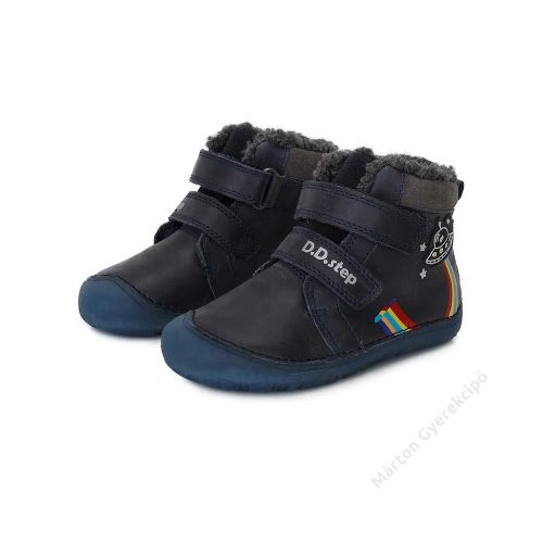 30-as D.D.Step Kisfiú "Barefoot" fluoreszkáló Bélelt bokacipő, sötét kék