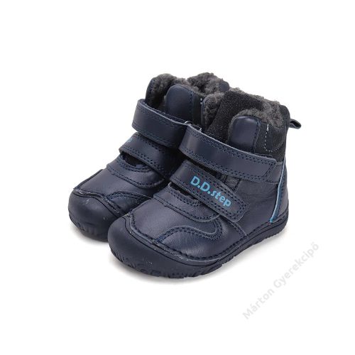30-as D.D.Step Kisfiú Barefoot bélelt bokacipő, sötét kék