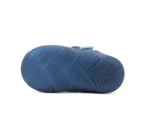 22-es D.D.Step Kisfiú Bélelt bokacipő, krokodilos mintával-fluoreszkáló talppal, bermuda kék 